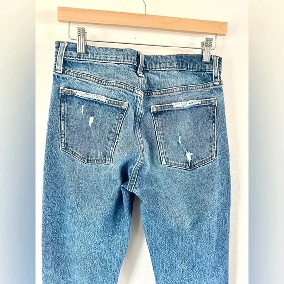 Abercrombie & Fitch Mid- Rise Distressed Boyfriend Jeans Medium Wash Size 26 - Picture 9 of 11